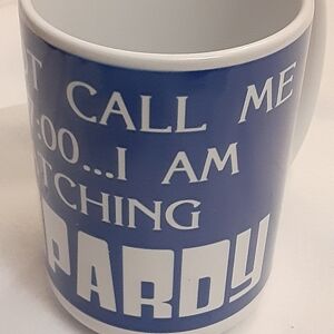 Stylish Blue Mug with Bold Text
